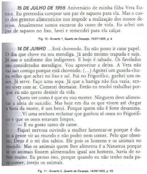 Fig. 11 - Excerto 2, Quarto de Despejo, 14/06/1958, p. 55
