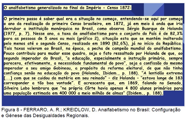 Figura 8 Analfabetismo no brasil