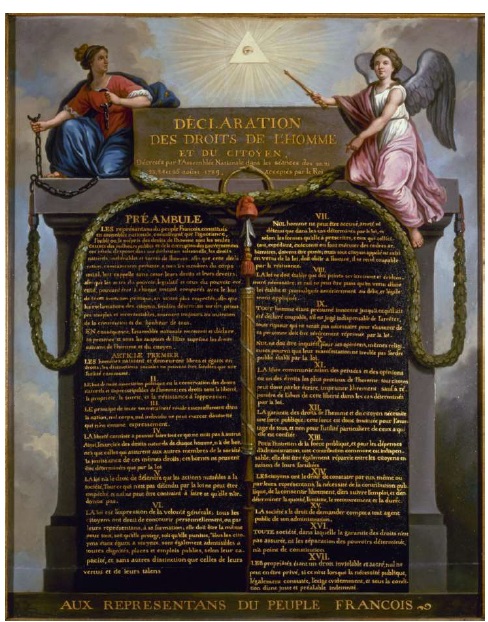 Fonte: LE BARBIER, Jean-Jacques-François. La Déclaration des droits de l'homme et du citoyen de 1789. 